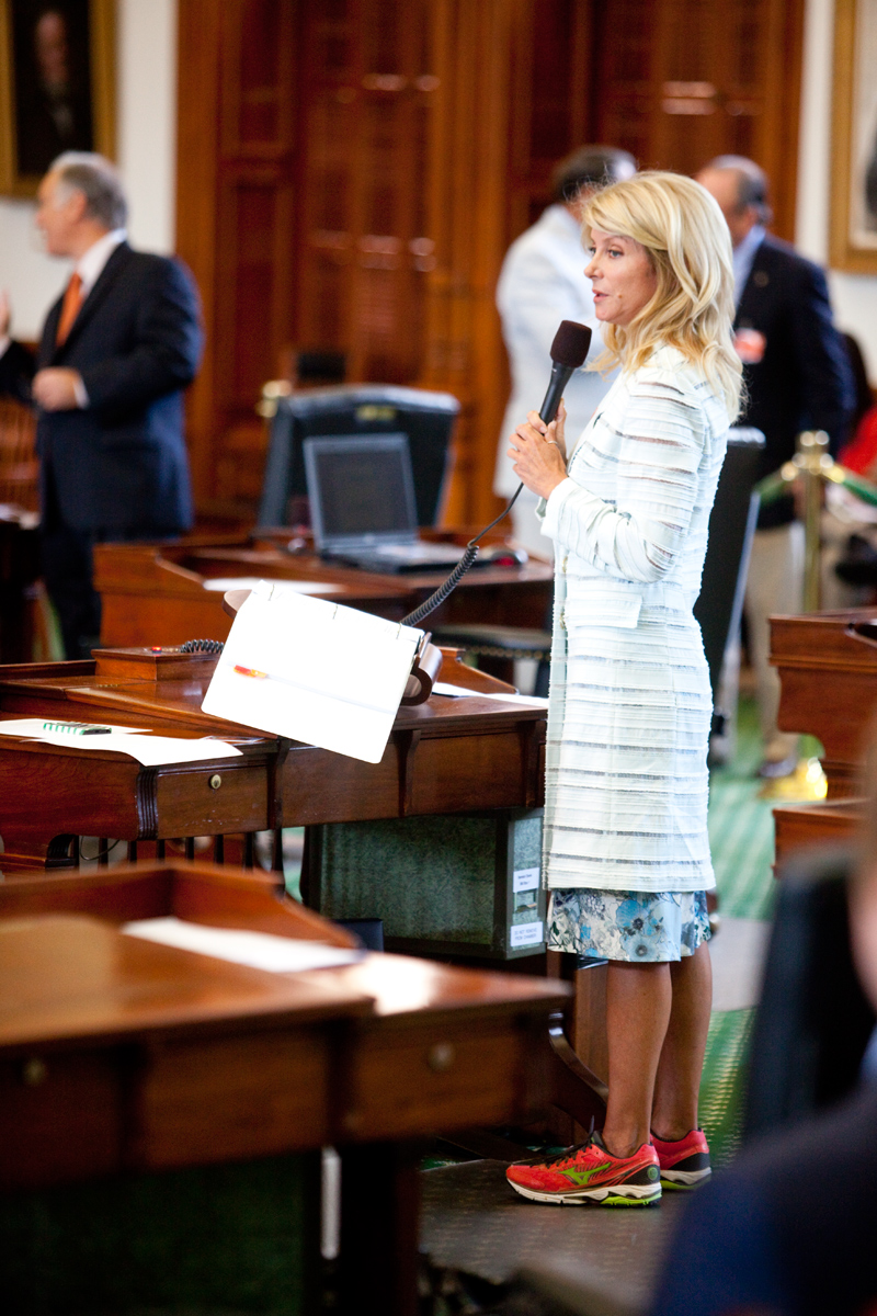 Wendy Davis during her famous filibuster